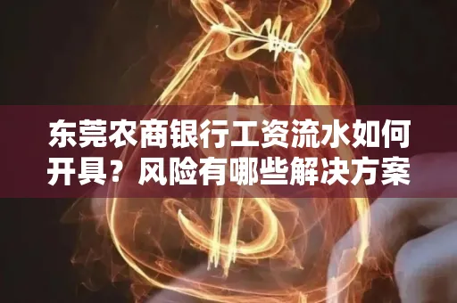 东莞农商银行工资流水如何开具?风险有哪些解决方案?