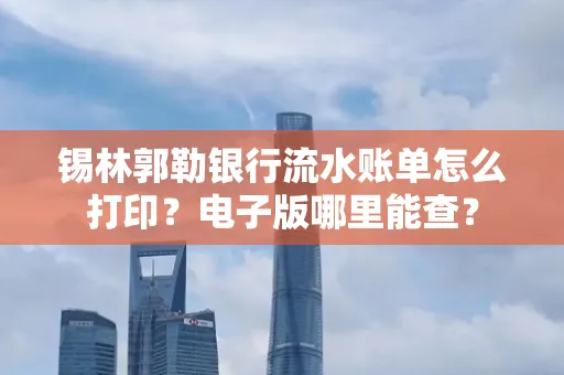锡林郭勒银行流水账单怎么打印?电子版哪里能查?