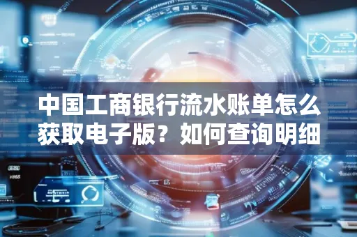 中国工商银行流水账单怎么获取电子版?如何查询明细技巧?