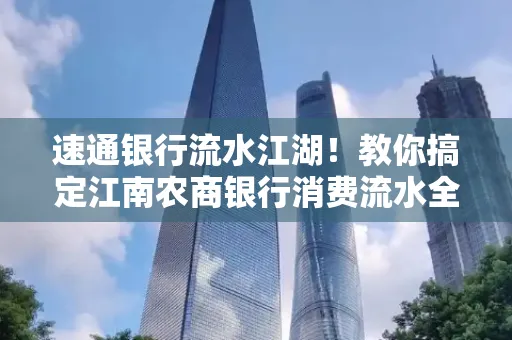 速通银行流水江湖!教你搞定江南农商银行消费流水全攻略+防坑指南