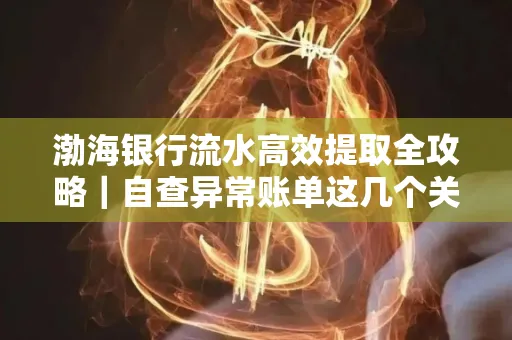 渤海银行流水高效提取全攻略|自查异常账单这几个关键点别错过