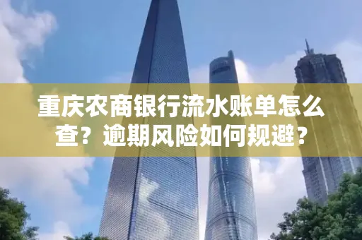 重庆农商银行流水账单怎么查？逾期风险如何规避？