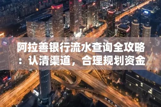 阿拉善银行流水查询全攻略：认清渠道，合理规划资金流动技巧