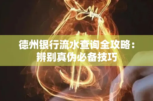 德州银行流水查询全攻略:辨别真伪必备技巧