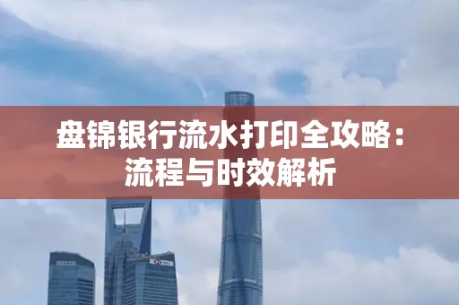 盘锦银行流水打印全攻略:流程与时效解析