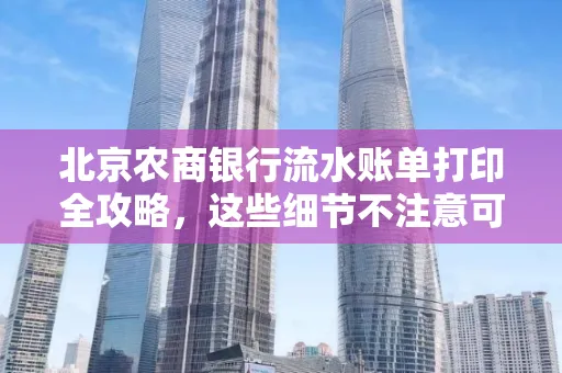 北京农商银行流水账单打印全攻略，这些细节不注意可能白跑一趟